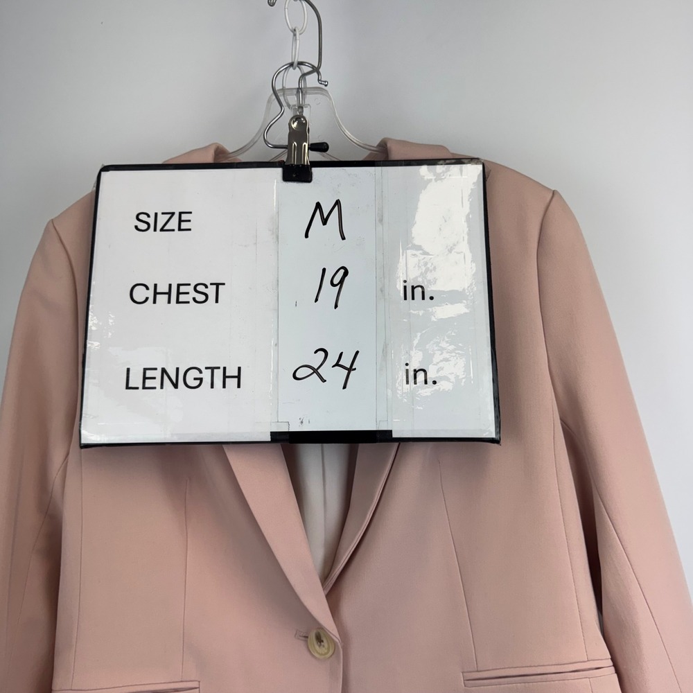 H&M Womens Dusty Pink Single Button Tailored Blazer Jacket Size M 09882429‎ - Picture 2 of 15